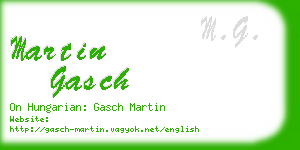 martin gasch business card